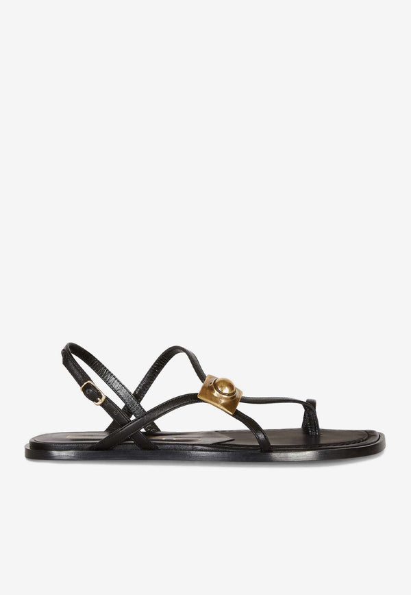 Crown Me Ring-Toe Flat Sandals