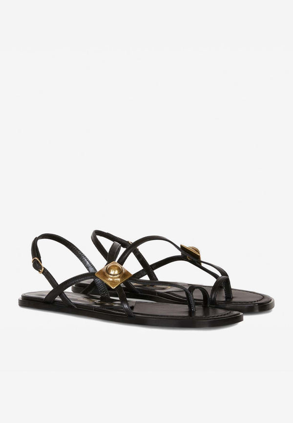 Crown Me Ring-Toe Flat Sandals