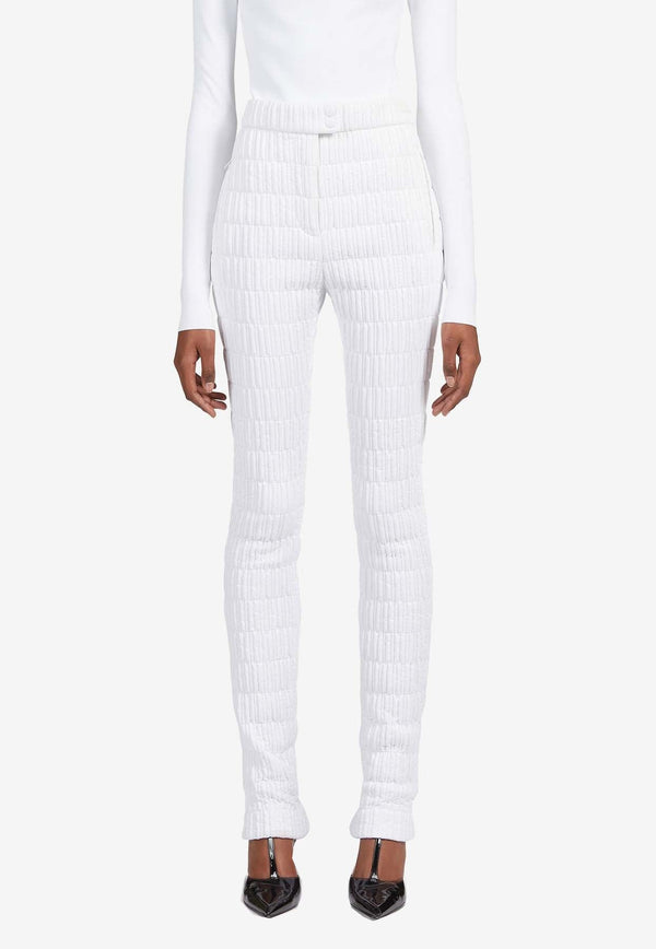 Quilted Slim-Leg Pants
