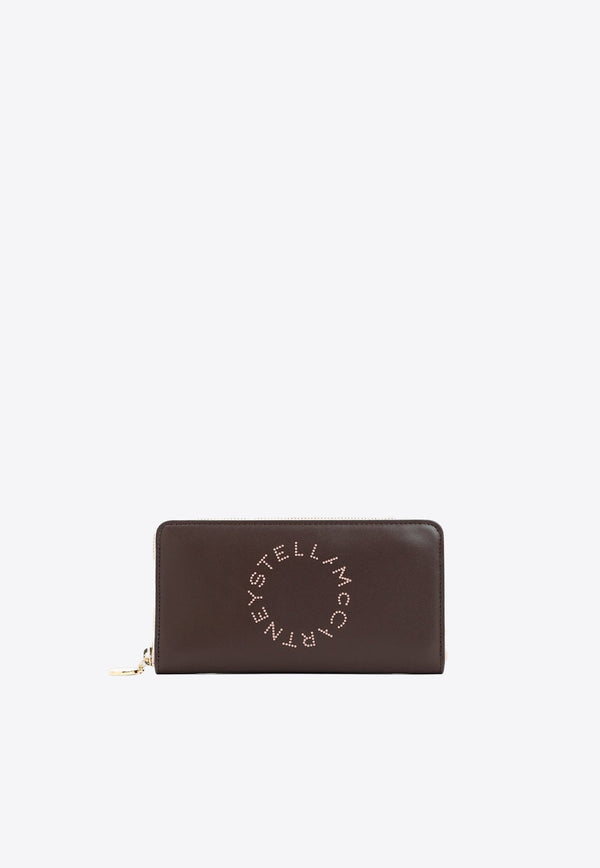 Perforated Logo Continental Wallet