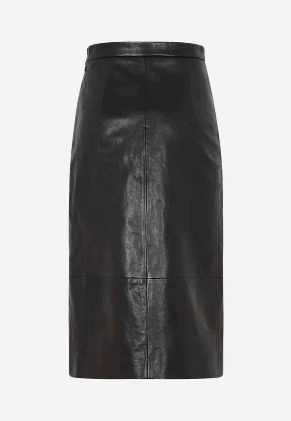 Leather Fraser Midi Skirt