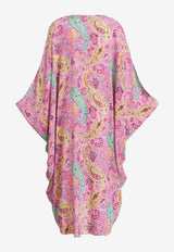 Floral Paisley Print Kaftan Dress
