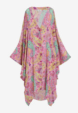 Floral Paisley Print Kaftan Dress