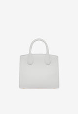 Small Studio Box Top Handle Bag in Calf Leather