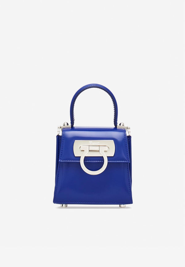 Micro Iconic Top Handle Bag in Calf Leather