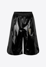 Novalie Patent Leather Bermuda Shorts
