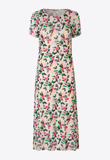 Jolea Floral Print Midi Dress