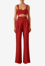 Irena High-Waisted Tailored Pants