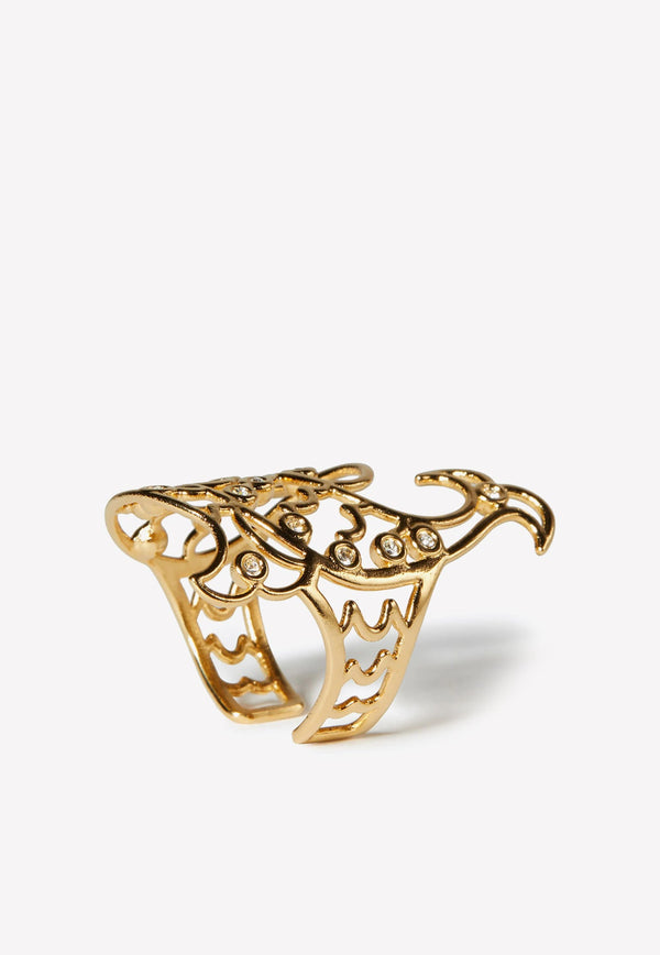 Crystal-Embellished Pucci P Ring