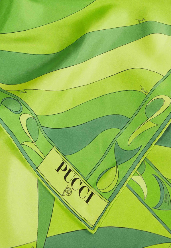 Pucci Large Pesci Print Scarf 3RGB44 3RC34 1 Green