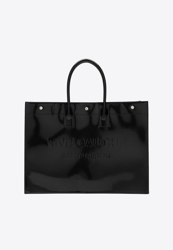 Large Rive Gauche Top Handle Bag in Patent Leather