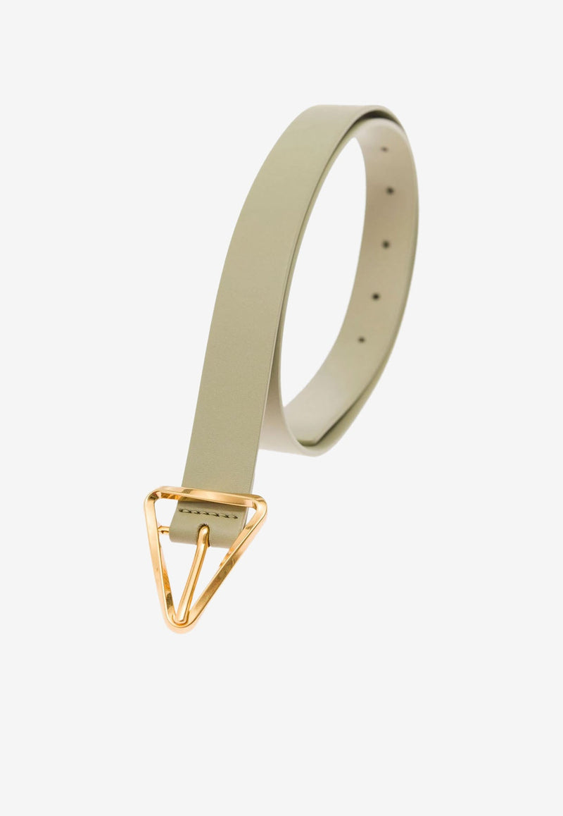 Triangle Buckle Belt in Calf Leather