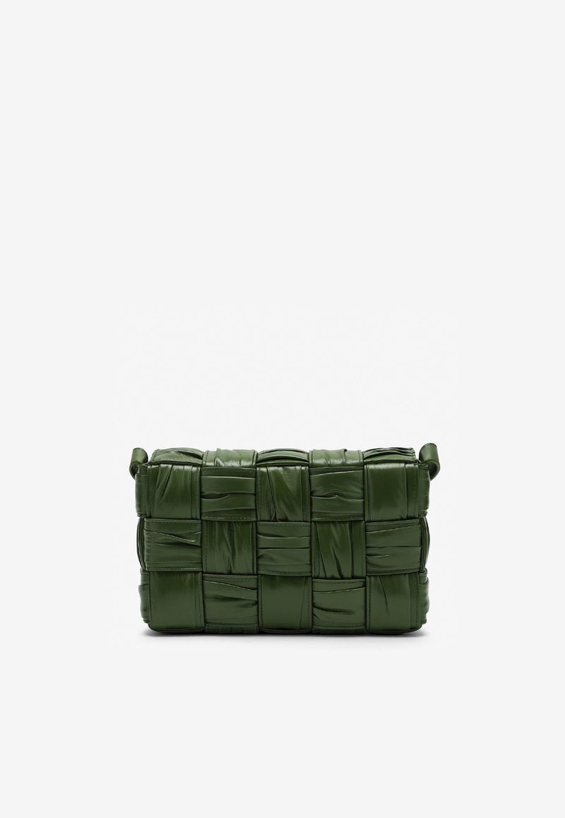 Cassette Crossbody Bag in Foulard Intreccio Leather