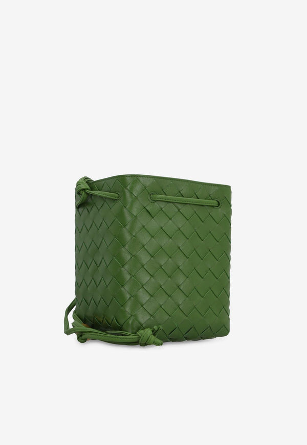 Small Bucket Bag in Intrecciato Leather