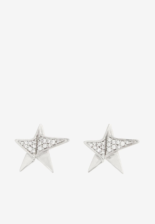 Crystal-Embellished Star Earrings