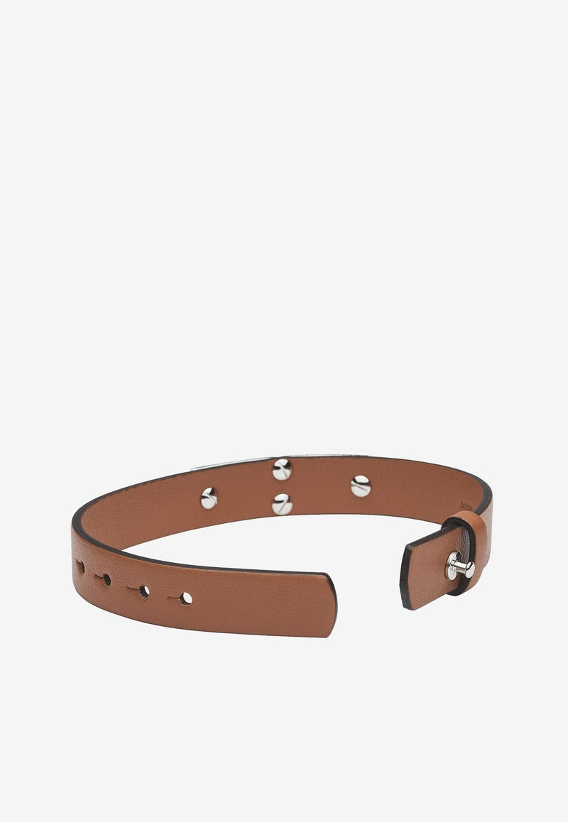 Gancini Leather Bracelet