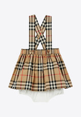 Burberry Kids Baby Girls 3-Piece Checked Pinafore Set 8070271120574/N_BURBE-A7028