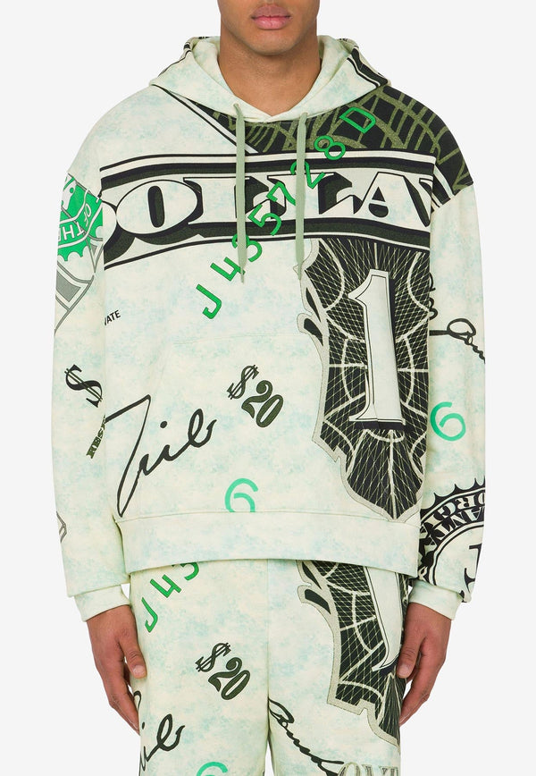 Dollar Print Hooded Sweatshirt