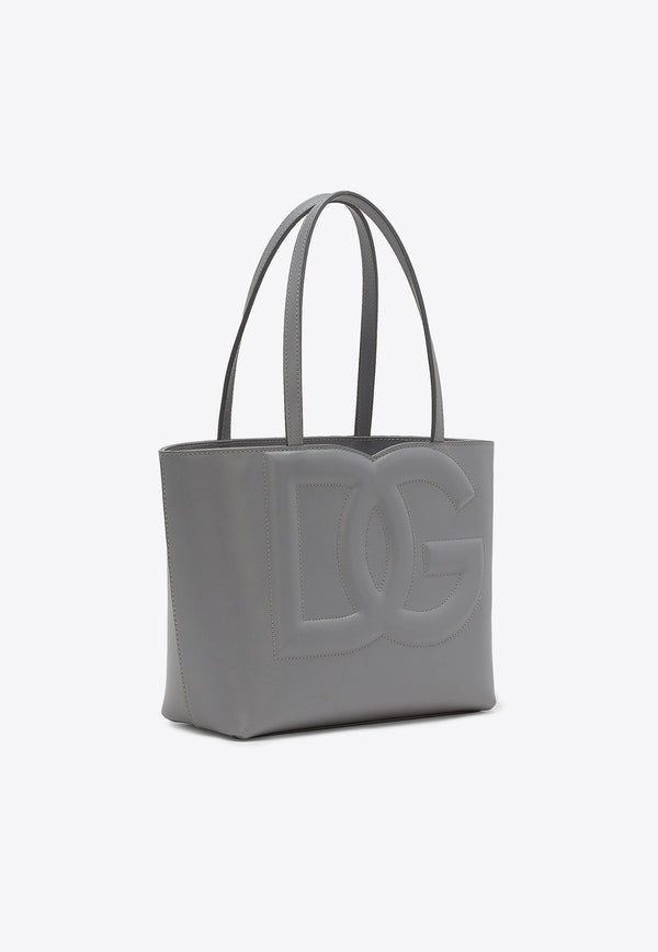 Small DG Logo Tote Bag in Calf Leather