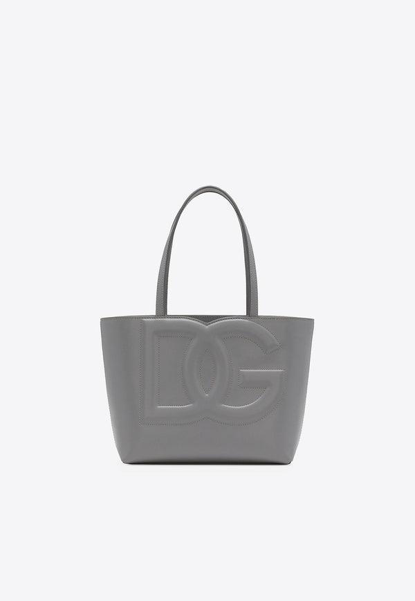 Small DG Logo Tote Bag in Calf Leather