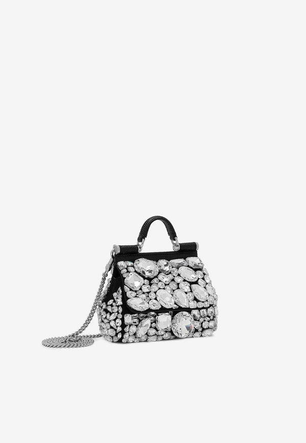 Mini Sicily Crystal-Embellished Handbag
