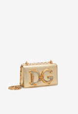 DG Girls Shoulder Bag in Nappa Mordoré Leather