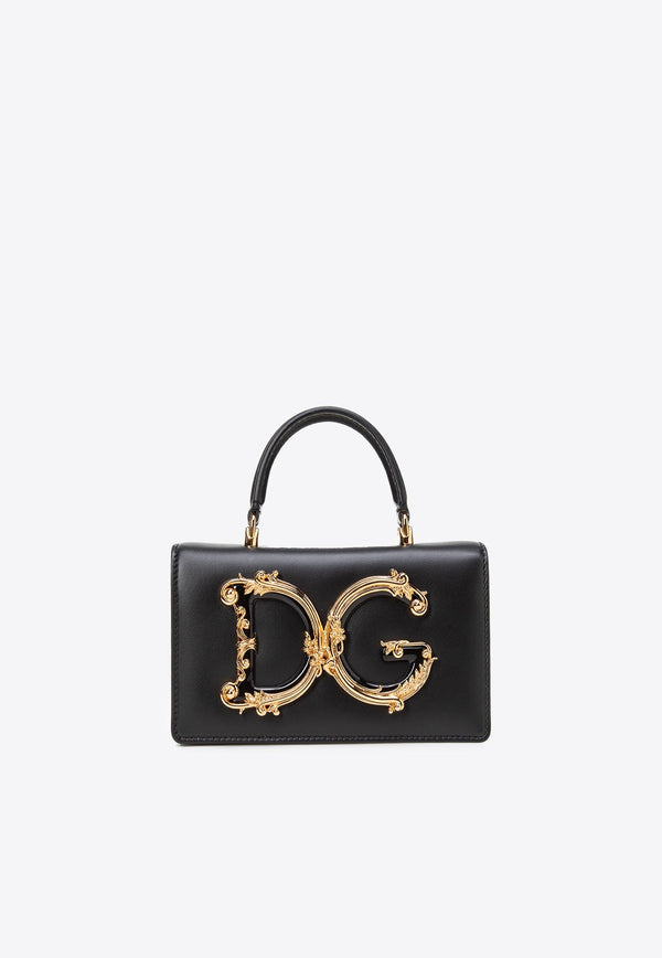 DG Girls Calf Leather Top Handle Bag