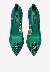 Bellucci 90 Crystal-Embellished Pumps in Taormina Lace