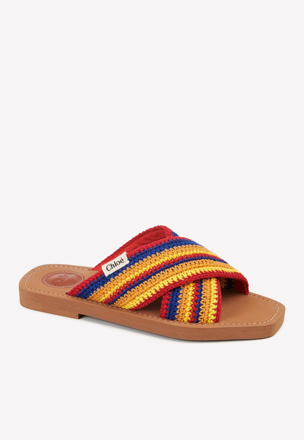 Woody Crochet Flat Sandals