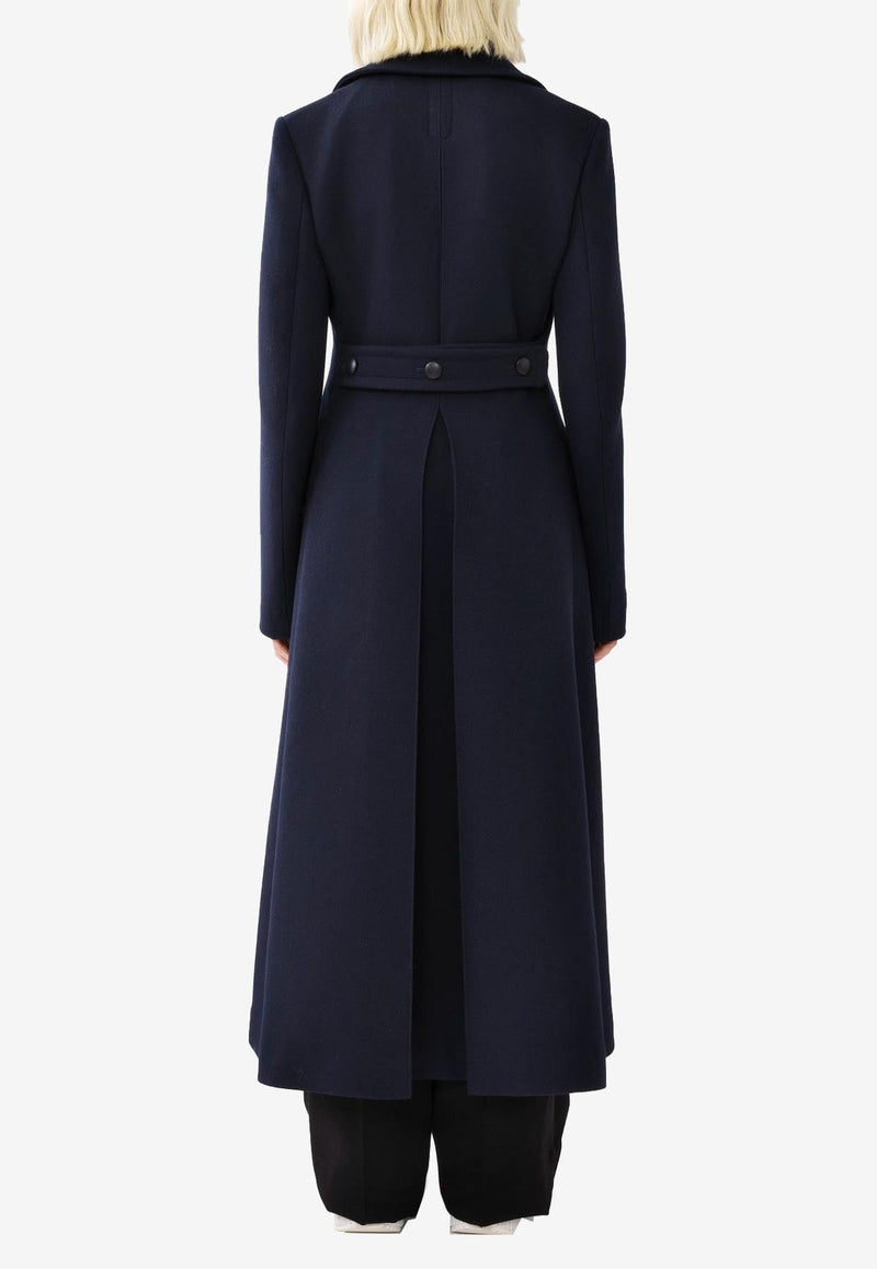 Double-Breasted Long Wool Coat