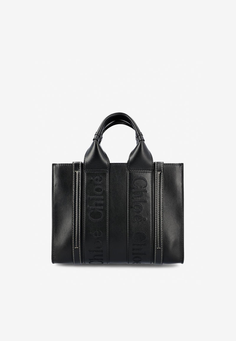 Small Woody Tote Bag in Calf Leather