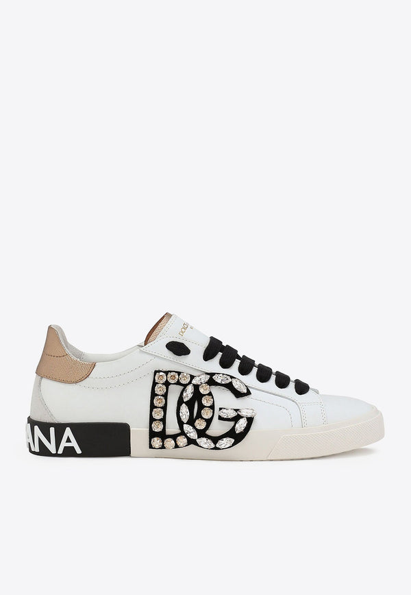 Portofino Low-Top Sneakers with Embellished DG Logo