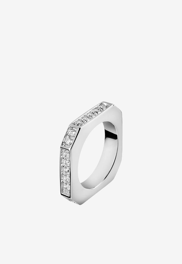 Candy Diamond Ring in 18-karat White Gold