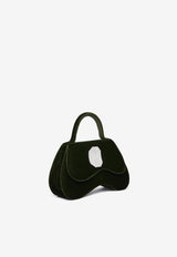 Small Divine Velvet Top Handle Bag