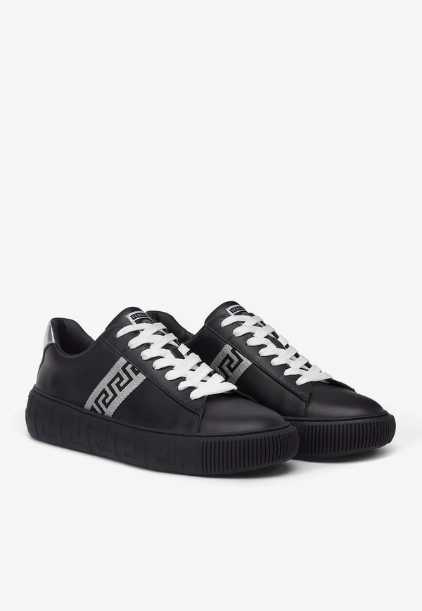 Greca Calf Leather Sneakers