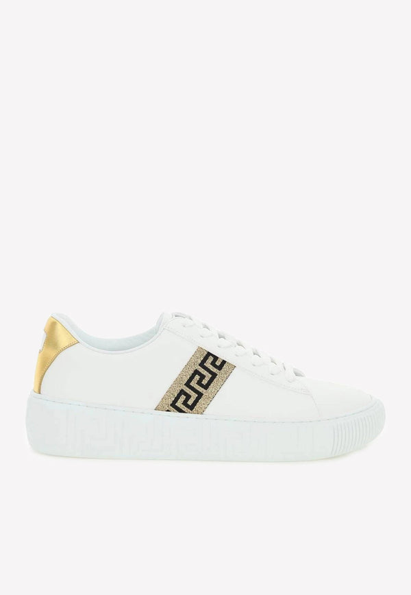 Greca Calf Leather Sneakers