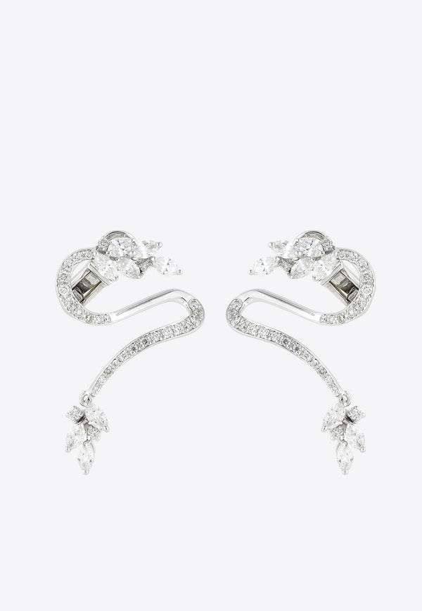 Diamond Stud Earrings in 18-karat White Gold