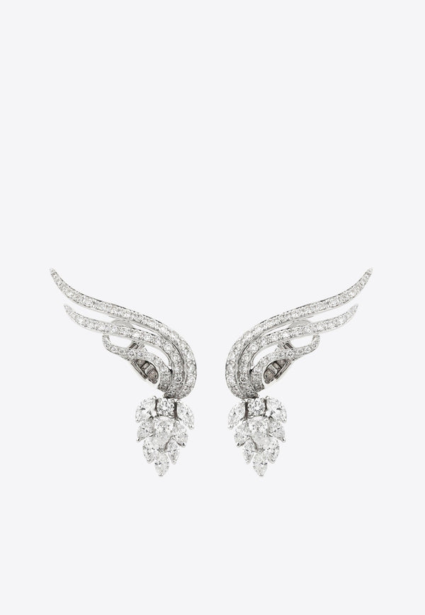 Y-Couture Diamond Earrings in 18-karat White Gold