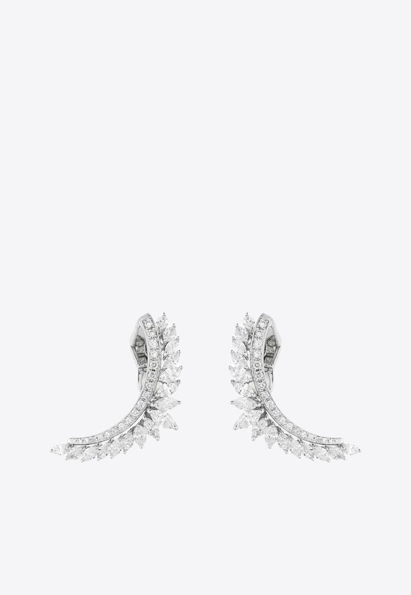 Y-Couture Diamond Earrings in 18-karat White Gold