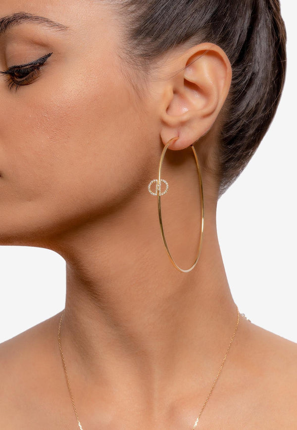 LadyBug Diamond Hoop Earrings in 18-karat Yellow Gold