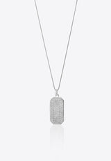 Special Order - Big Tokyo Diamond Pave Necklace in 18K White Gold