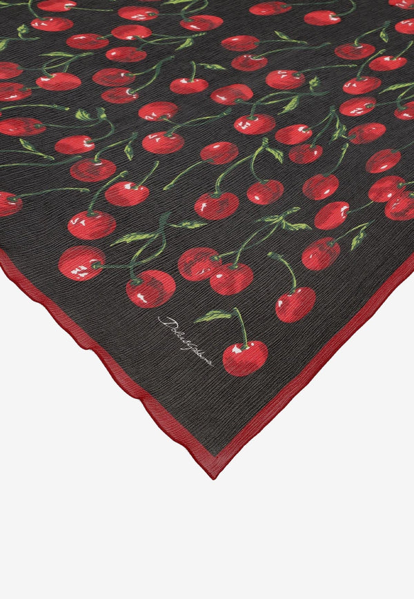 Cherry Print Silk Scarf