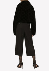 High-Waist Cropped Pants with Slits