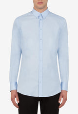 Slim Fit Long-Sleeved Shirt in Cotton