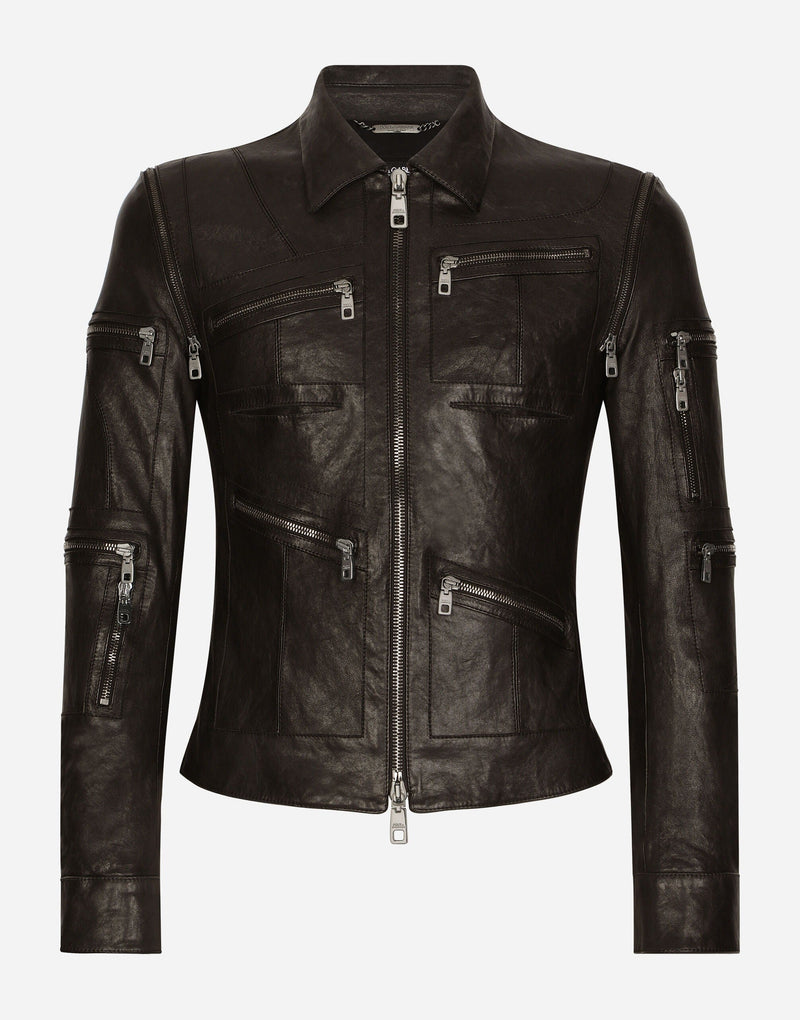 Leather Zip-Up Jackets