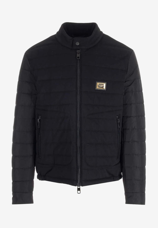Logo Plaque Quilted Jacket
