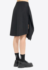 Asymmetric Mini Skirt with Layered Shirt