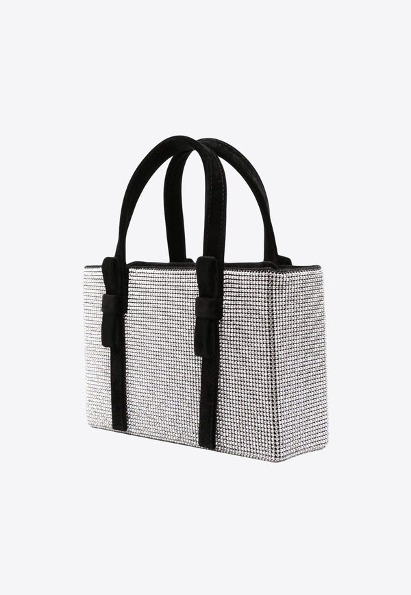 Crystal-Embellished Bow Tote Bag