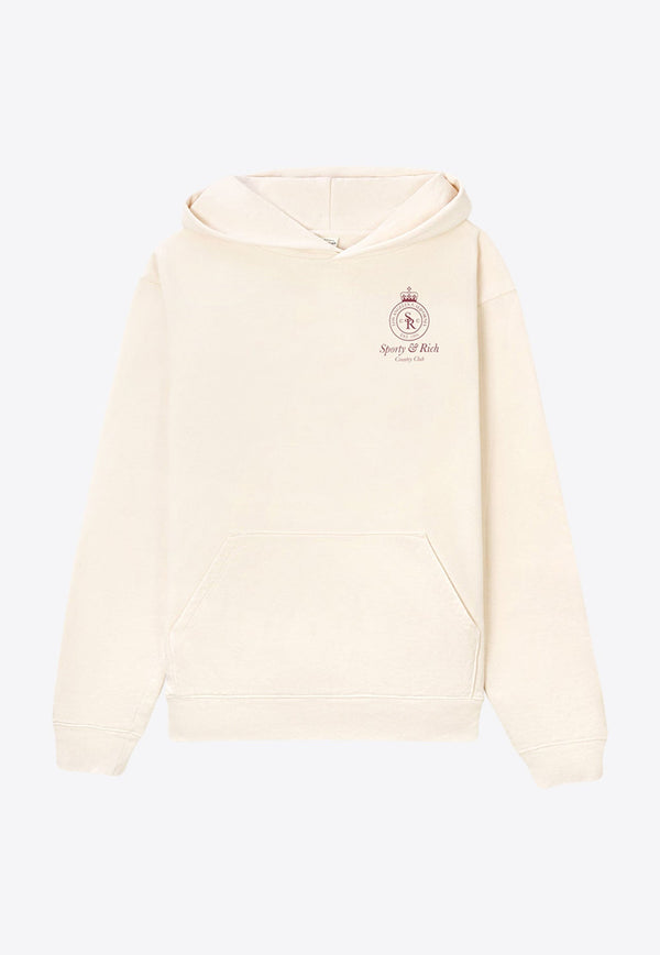 Crown-Printed Hooded Sweatshirt
