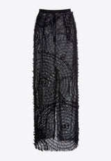 Annamarie Embroidered-Tulle Maxi Skirt